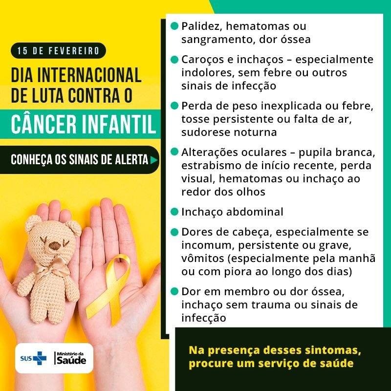 15 DE Fevereiro -  Dia Internacional de Combate ao Câncer Infantil