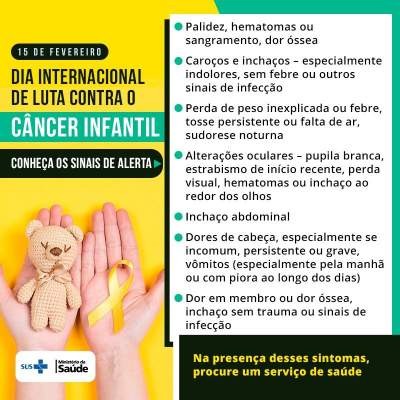 15 DE Fevereiro -  Dia Internacional de Combate ao Câncer Infantil
