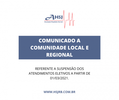 COMUNICADO A COMUNIDADE LOCAL E REGIONAL